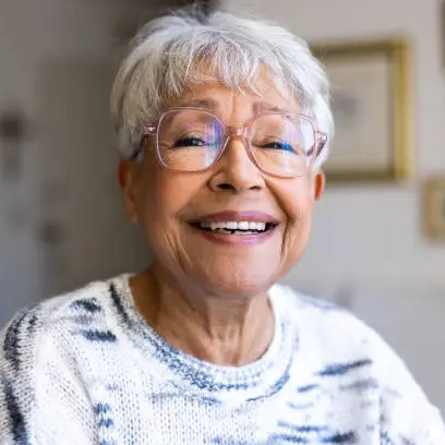 a beautiful multiracial senior woman